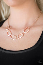 Load image into Gallery viewer, Gorgeously Geometric Rose Gold Necklace