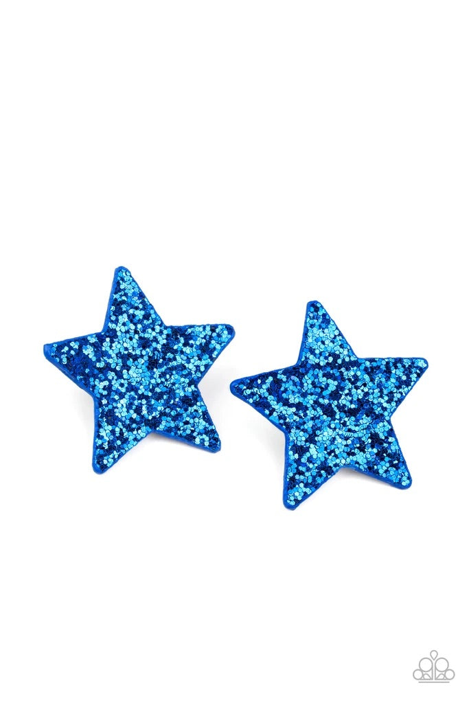 Star Spangled Superstar Blue Hair Clips