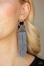 Load image into Gallery viewer, Oh My Giza Silver Tassel Earrings