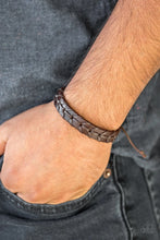 Load image into Gallery viewer, Navy Nautical Brown Urban Bracelet