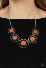Load image into Gallery viewer, Elliptical Effervescence Orange Necklace