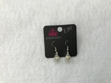 Starlet Shimmer Hook Ball w/Nuggets Silver Earrings #188