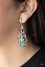 Load image into Gallery viewer, Fantastically Fanciful Green Earrings