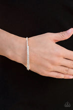 Load image into Gallery viewer, Sleek Sparkle White Coil Bracelet