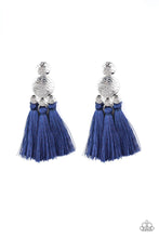 Load image into Gallery viewer, Taj Mahal Tourist Blue Tassel Earrings