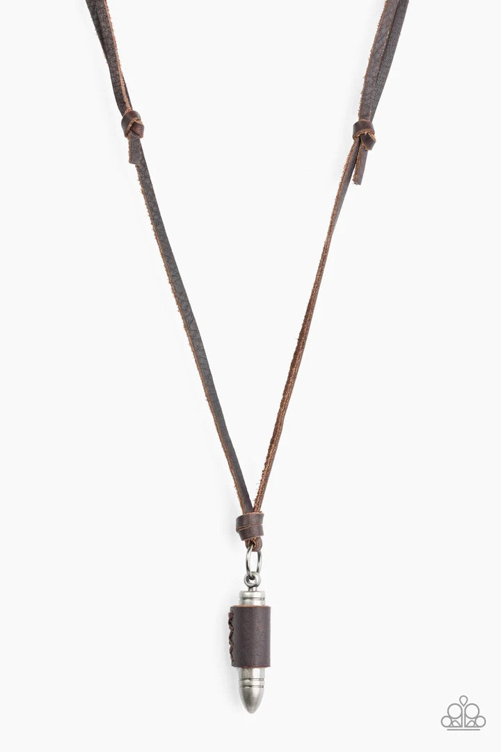 Boldly Bulletproof Brown Urban Necklace