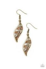 Load image into Gallery viewer, Sparkling Stems Brass Earrings