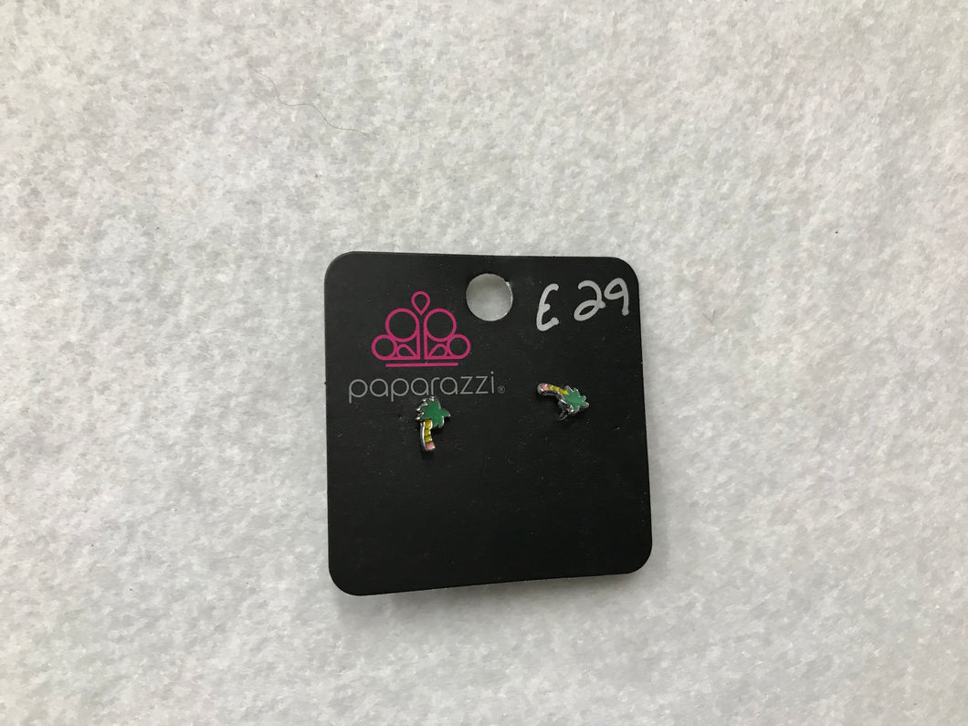 Starlet Shimmer Palm Tree Post Earrings #29
