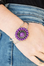 Load image into Gallery viewer, Posy Pop Purple Hinged Bracelet