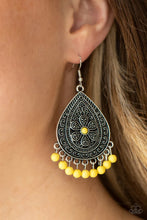 Load image into Gallery viewer, Blossoming Teardrops Yellow Earrings