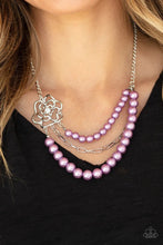 Load image into Gallery viewer, Fabulously Floral Purple Necklace