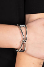 Load image into Gallery viewer, Knot My First Rodeo Silver Hinged Bracelet