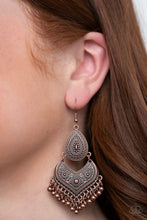 Load image into Gallery viewer, Music to My Ears Copper Earrings