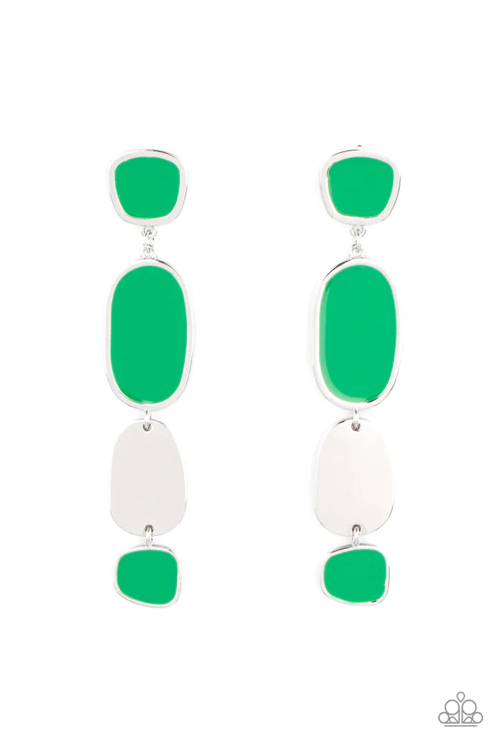 All Out Allure Green Post Earrings