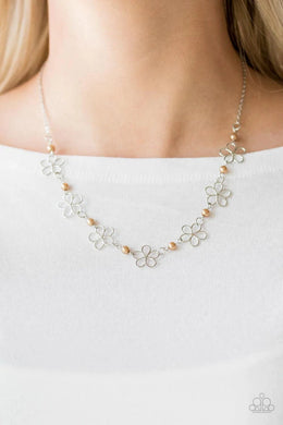 Always Abloom Brown Necklace