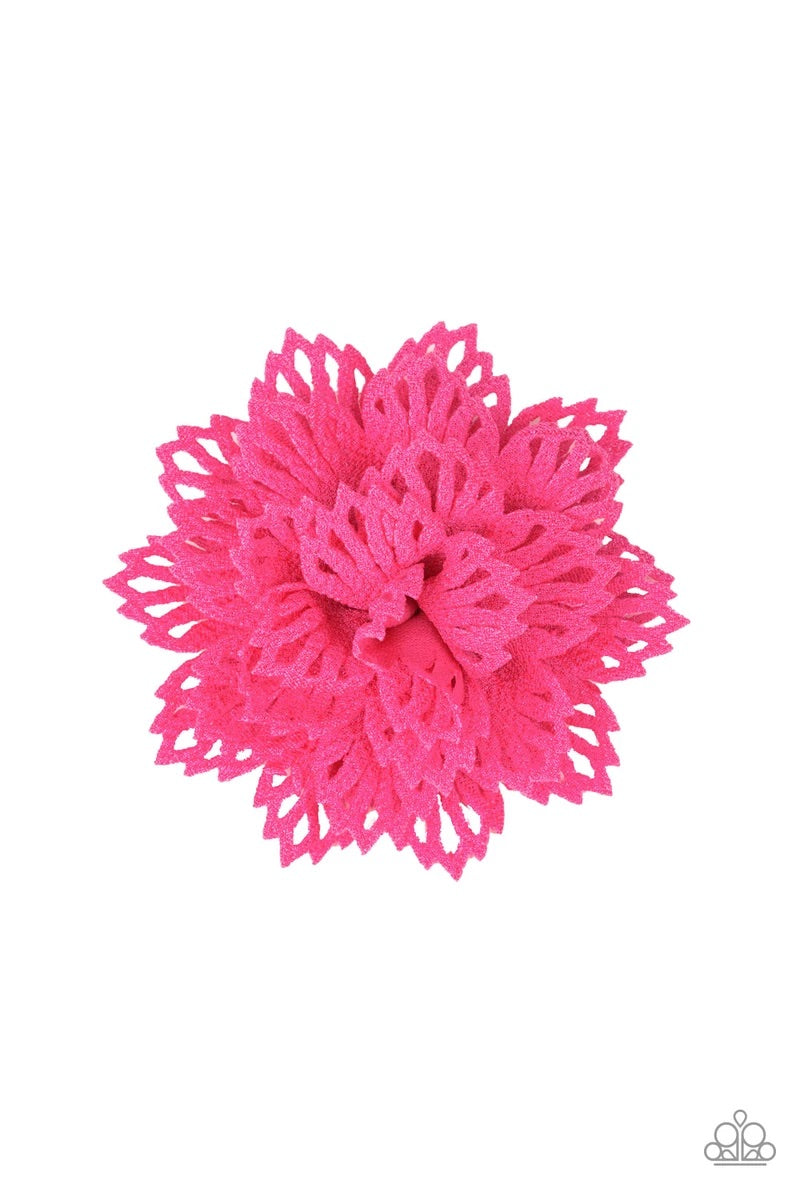 Floral Flair Pink Hair Clip