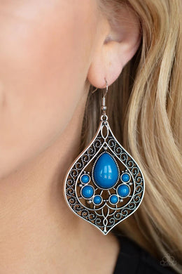 New Delhi Nouveau Blue Earrings