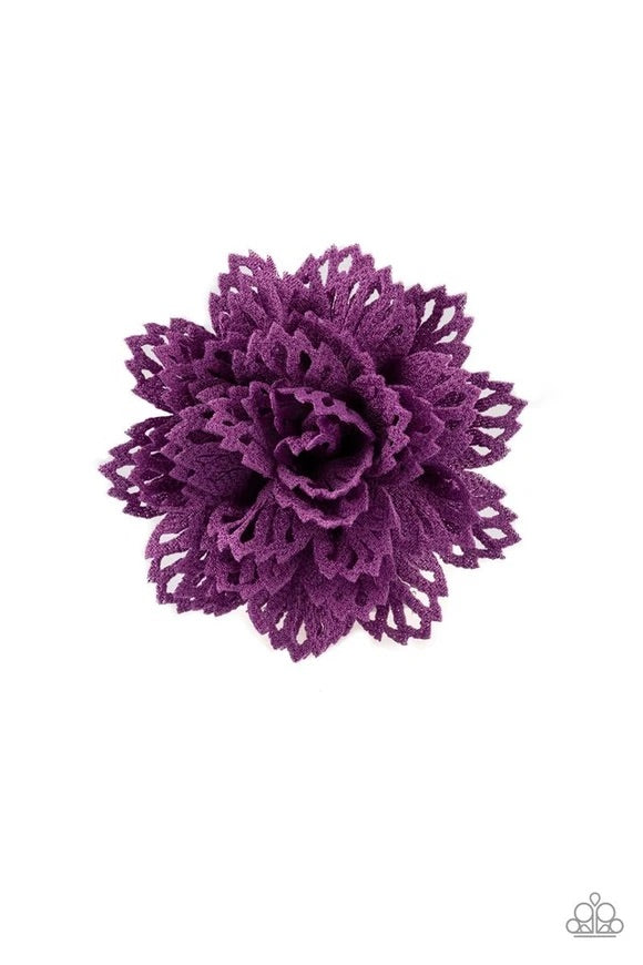 Floral Flair Purple Hair Clip
