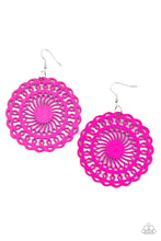 Load image into Gallery viewer, Island Sun Pink Wood Earrings