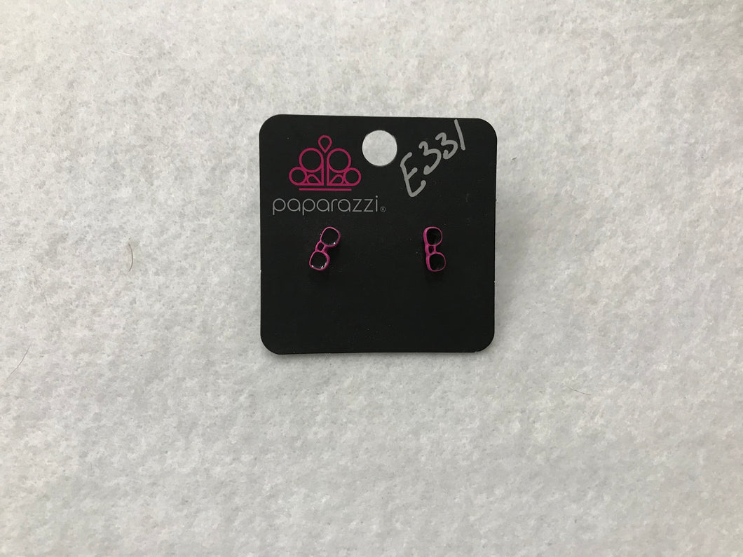 Starlet shimmer Sunglasses Hot Pink Post Earrings #331