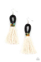 Load image into Gallery viewer, The Dustup Black Tassel Earrings