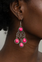 Load image into Gallery viewer, Canyon Chandelier Pink Earrings