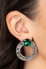 Load image into Gallery viewer, Smoldering Scintillation Green Post Earrings