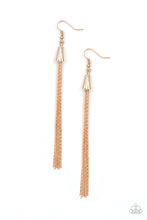 Load image into Gallery viewer, Shimmery Streamers Gold Earrings