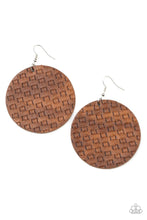 Load image into Gallery viewer, Weave Me Out of It Brown Leather Earrings