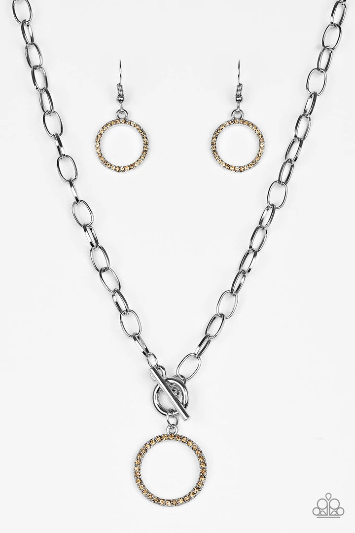 All In Favor Brown Necklace