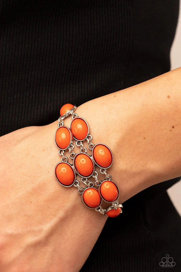 Color Wheel Garden Orange Bracelet