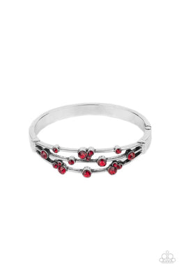 Cosmic Candescence Red Hinged Bracelet