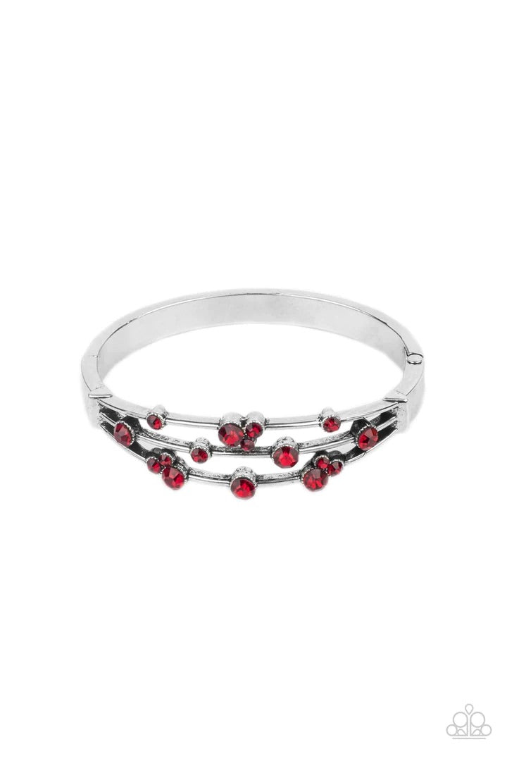 Cosmic Candescence Red Hinged Bracelet