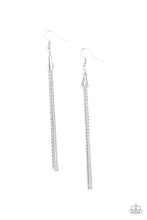 Load image into Gallery viewer, Shimmery Streamers Silver Earrings