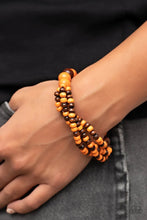 Load image into Gallery viewer, Oceania Oasis Orange Wood Bracelet