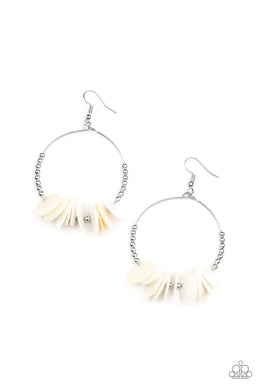 Caribbean Cocktail White Earrings