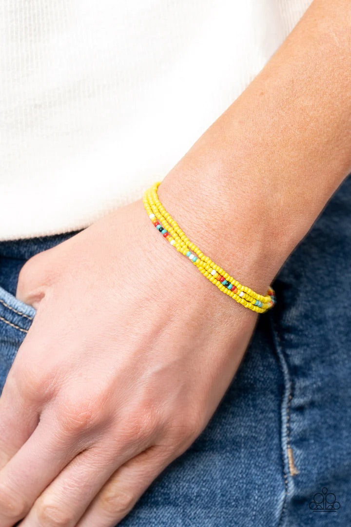 Basecamp Boyfriend Yellow Seed Bead Bracelet