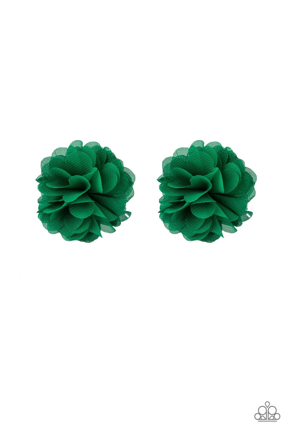 Basket Full Of Posies Green Hair Clips