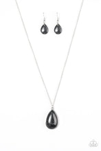 Load image into Gallery viewer, Talk About a Cliffhanger Black Necklace