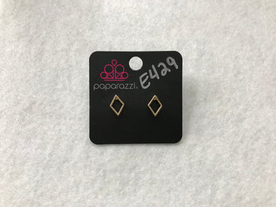 Starlet Shimmer Diamond Post Gold Earrings #429