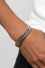 Load image into Gallery viewer, Gen Z Glamour Silver Hinged Bracelet