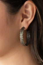 Load image into Gallery viewer, Laurel Gardens Brass Hoop Earrings