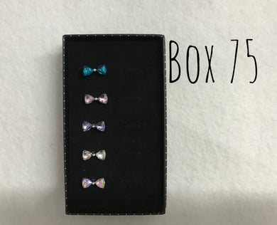 Starlet Shimmer Big Gem Bow Rings Box 75