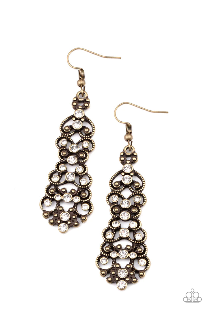 Diva Decorum Brass Earrings
