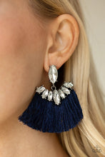 Load image into Gallery viewer, Formal Flair Blue Tassel Earrings