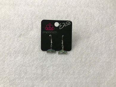Starlet Shimmer Mermaid Tails Blingy Green Earrings #258