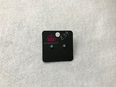 Starlet Shimmer Gem Post Aqua Blue Earrings #39