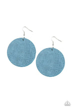 Load image into Gallery viewer, Trend Friends Blue Leather Earrings