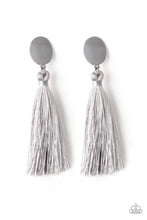 Load image into Gallery viewer, Va Va Plume Silver Tassel Earrings