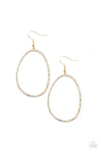 Load image into Gallery viewer, Oval Ruled Gold Earrings